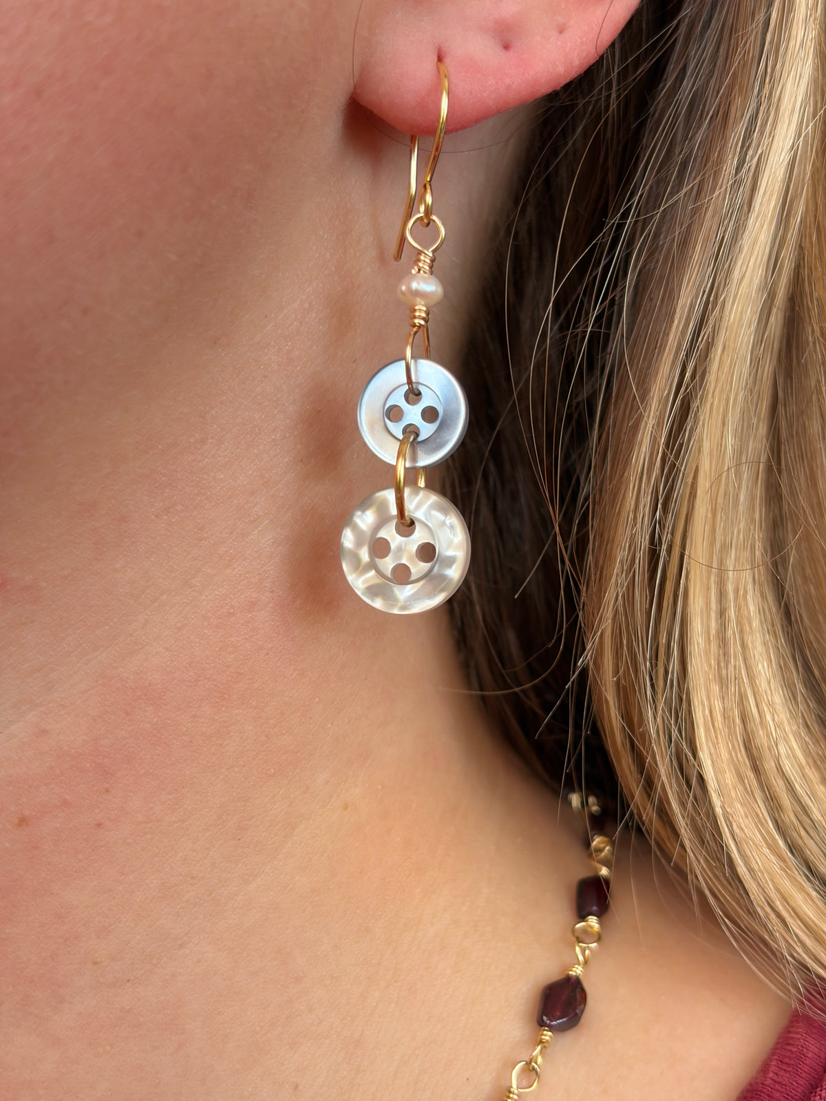 Button Earrings