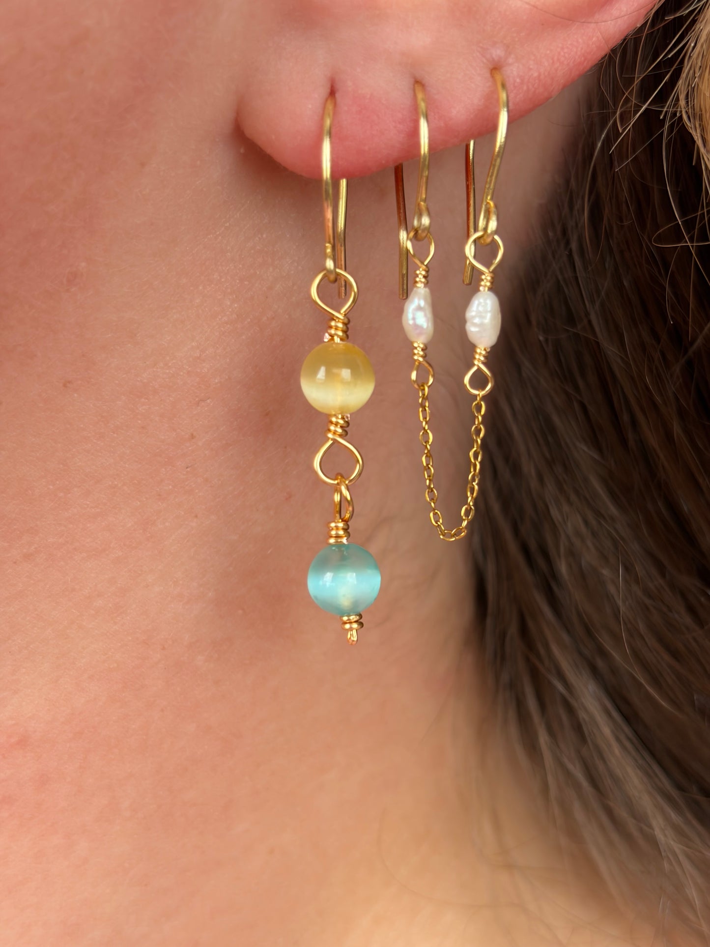 Asymmetrical Rainbow Earrings