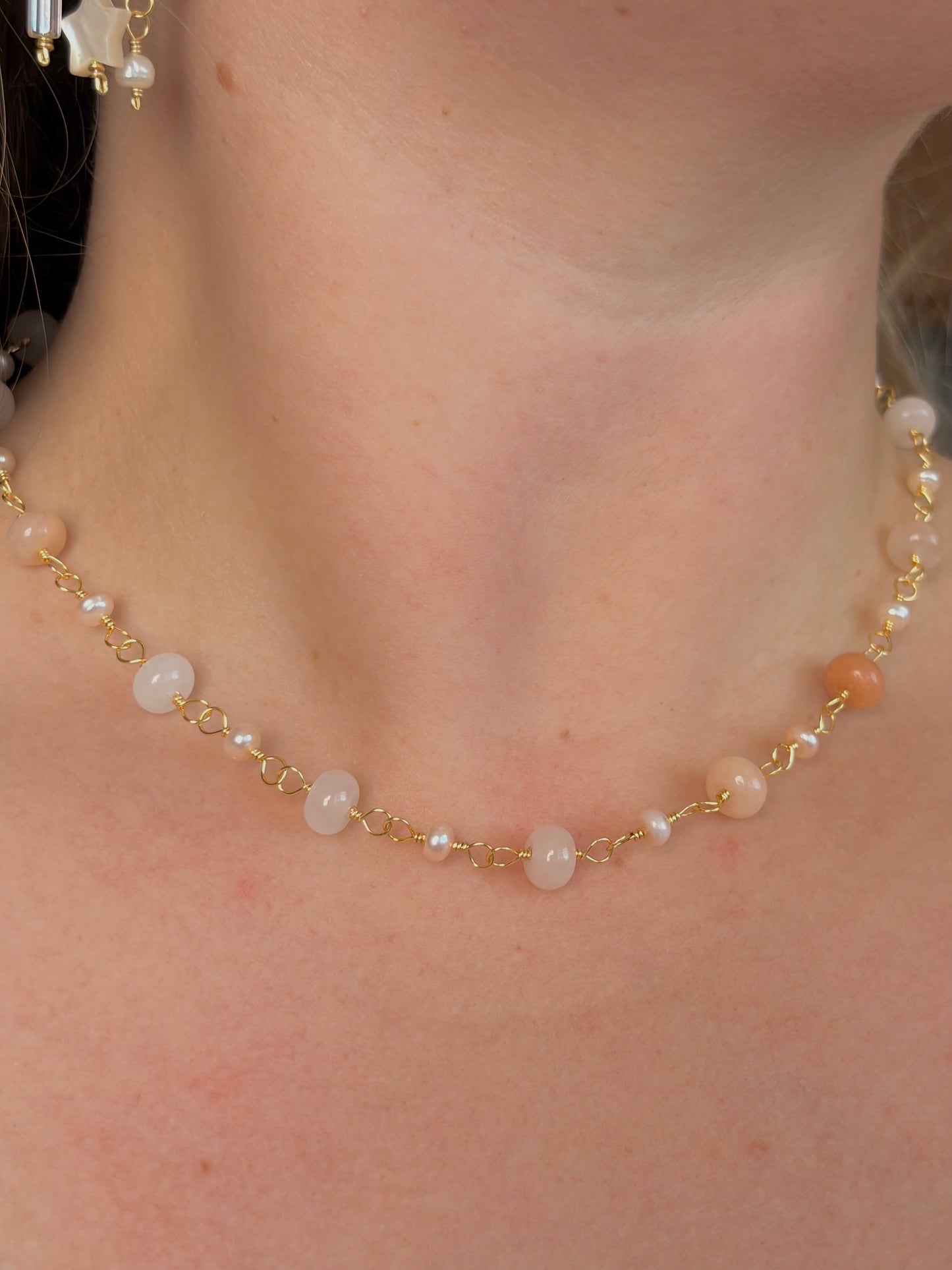 Pearl and Aventurine Necklace