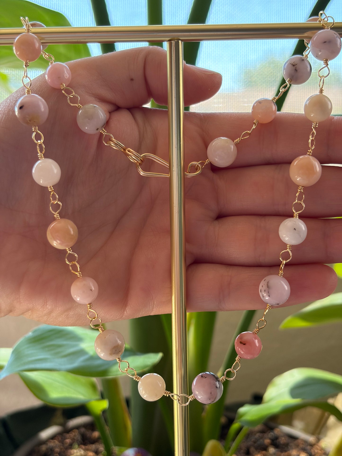 Pink Opal Necklace