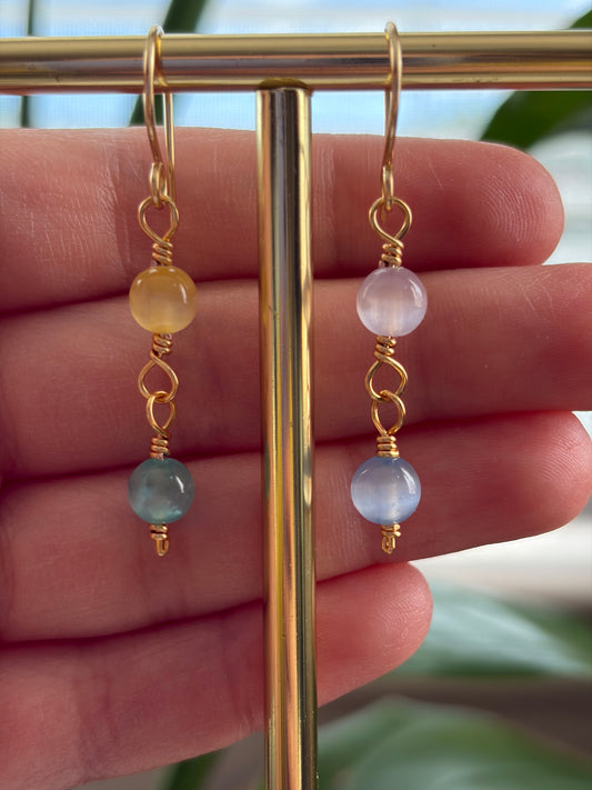 Asymmetrical Rainbow Earrings