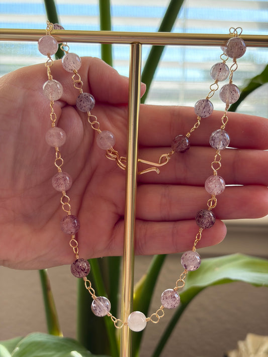 Strawberry Quartz Necklace