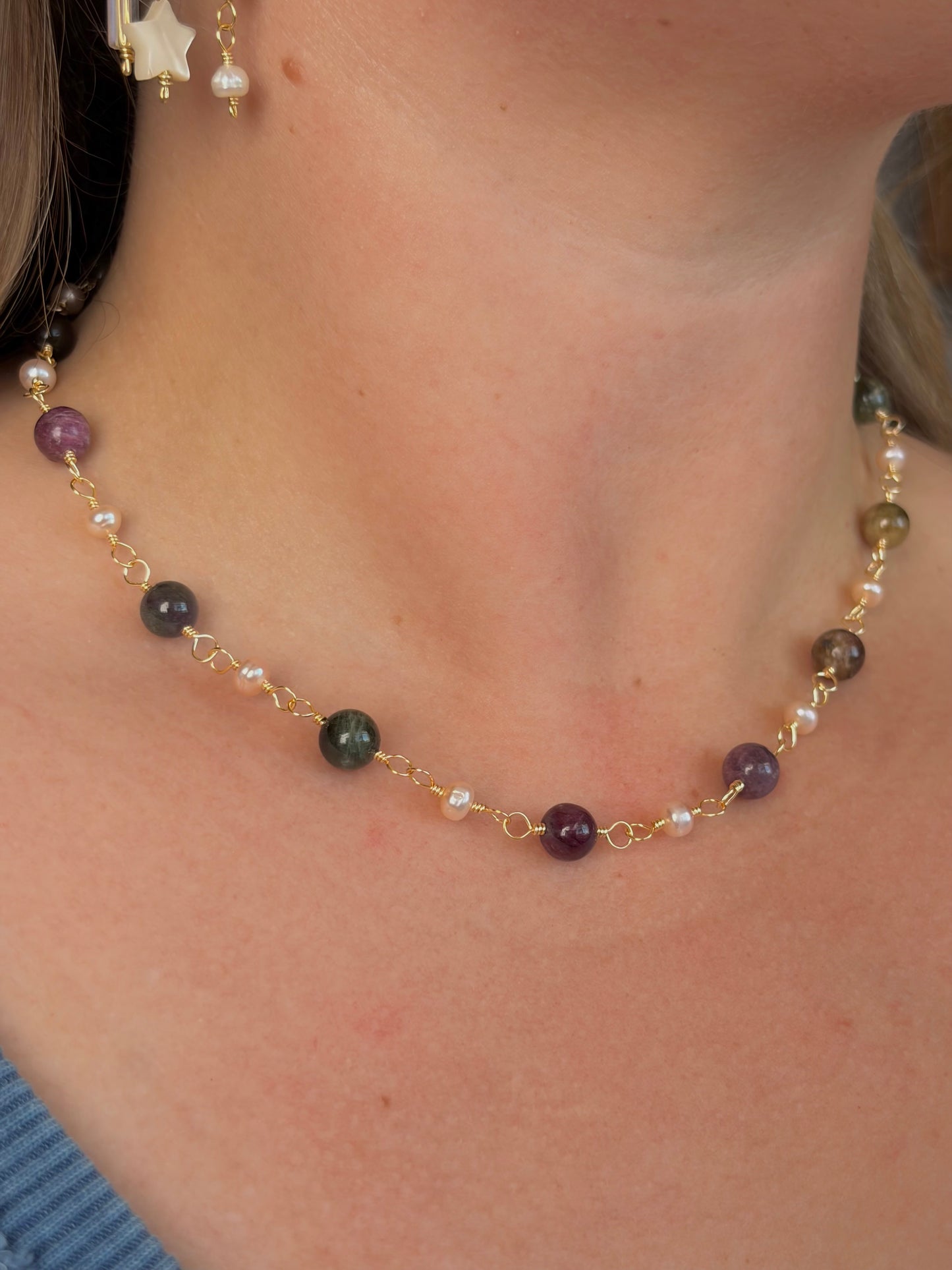 Tourmaline and Pearl