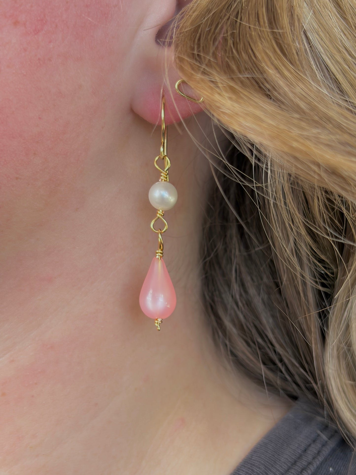 Pearly Pink Dangles