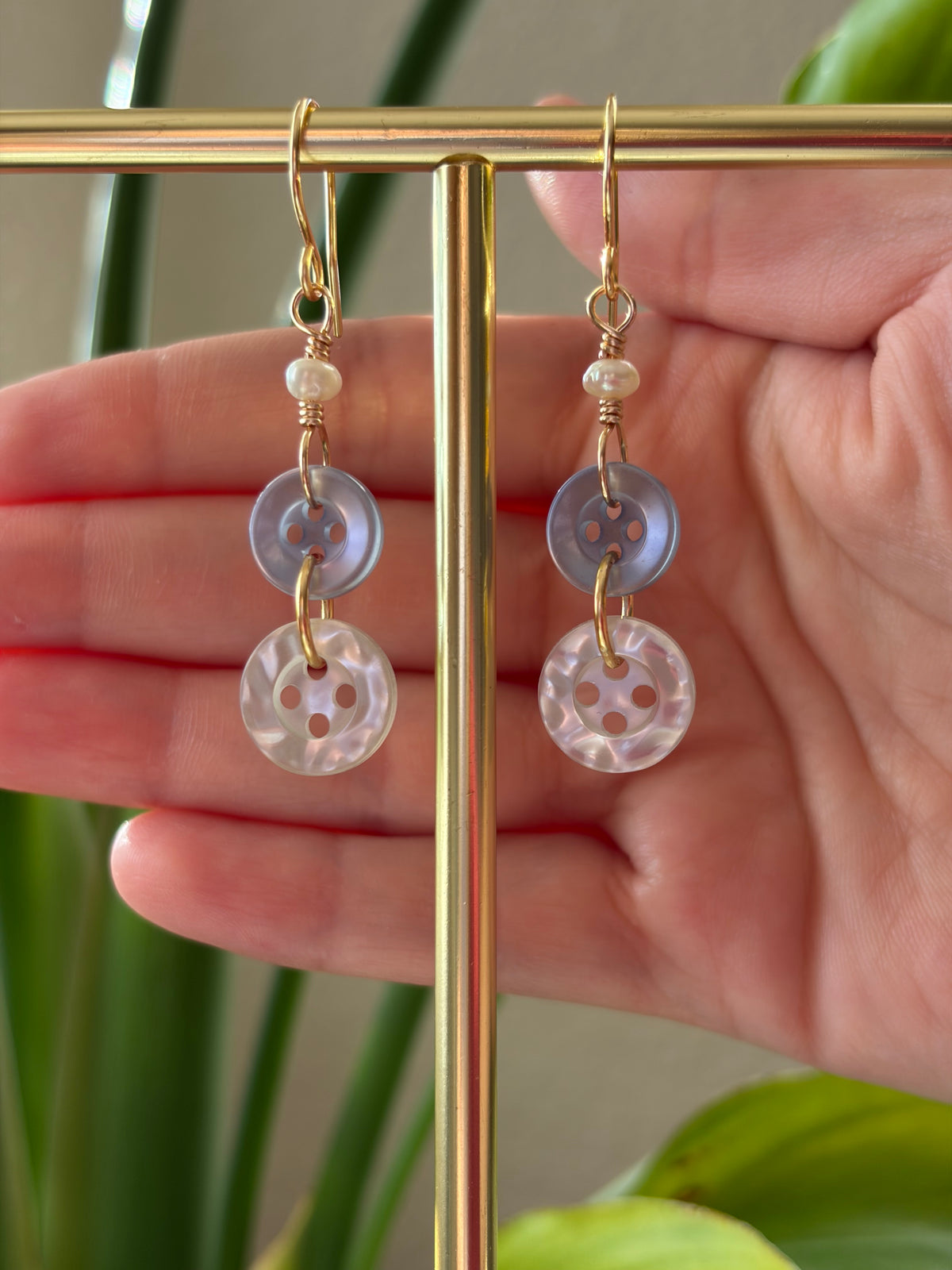 Button Earrings