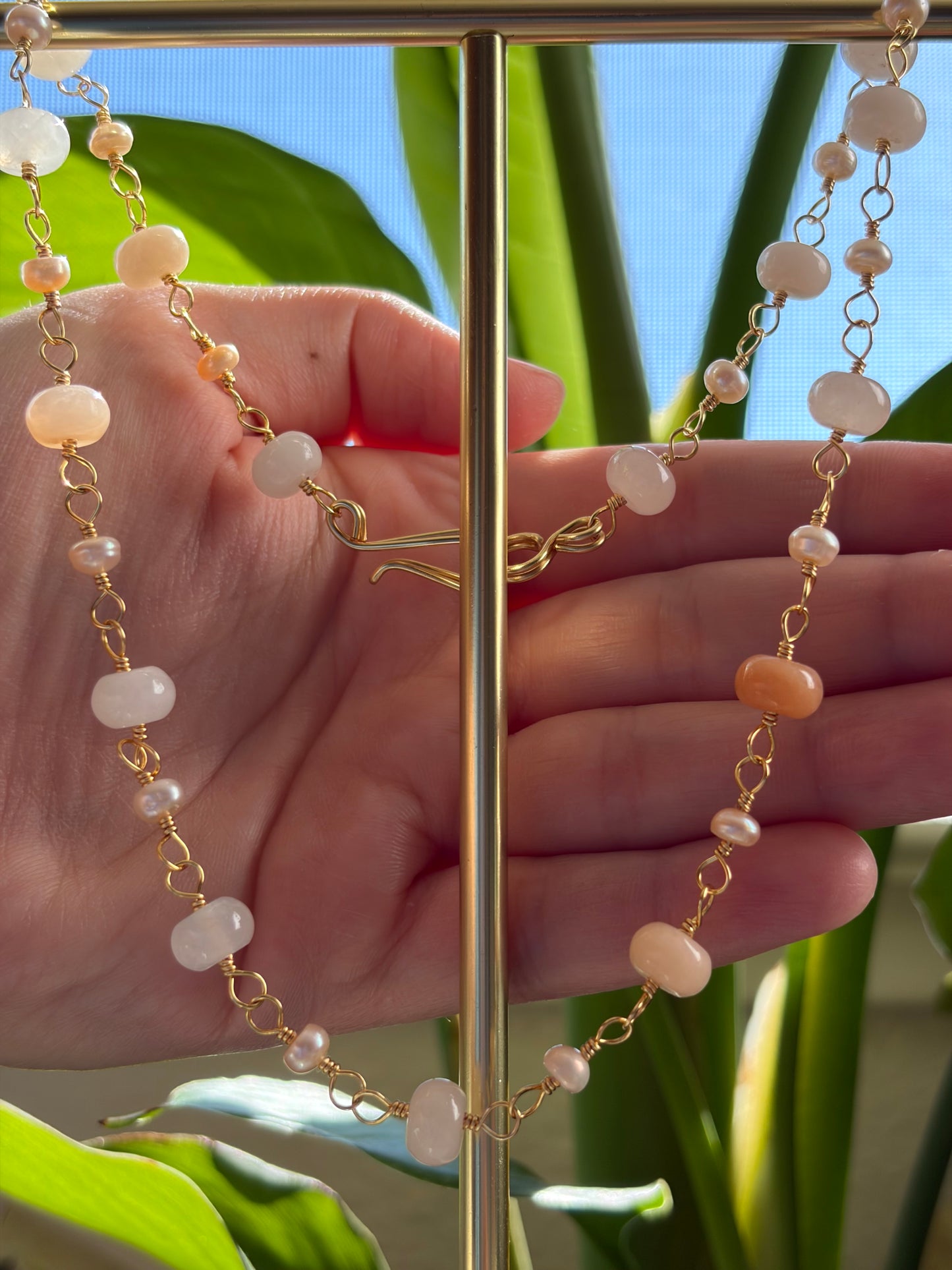 Pearl and Aventurine Necklace