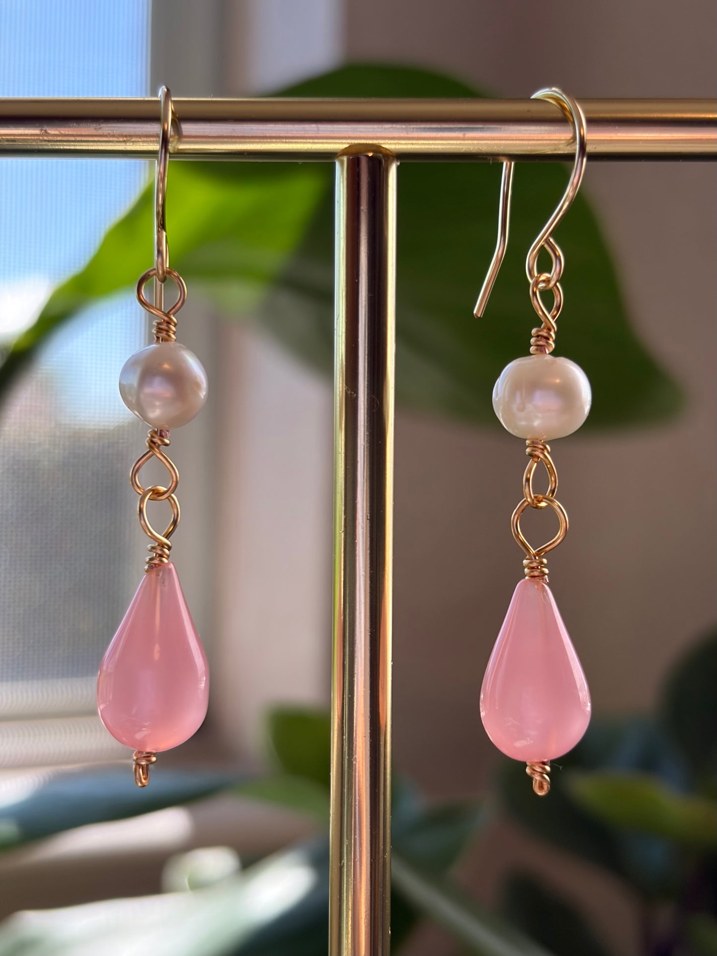 Pearly Pink Dangles