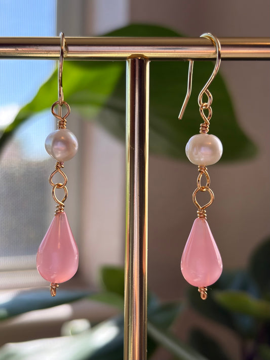 Pearly Pink Dangles
