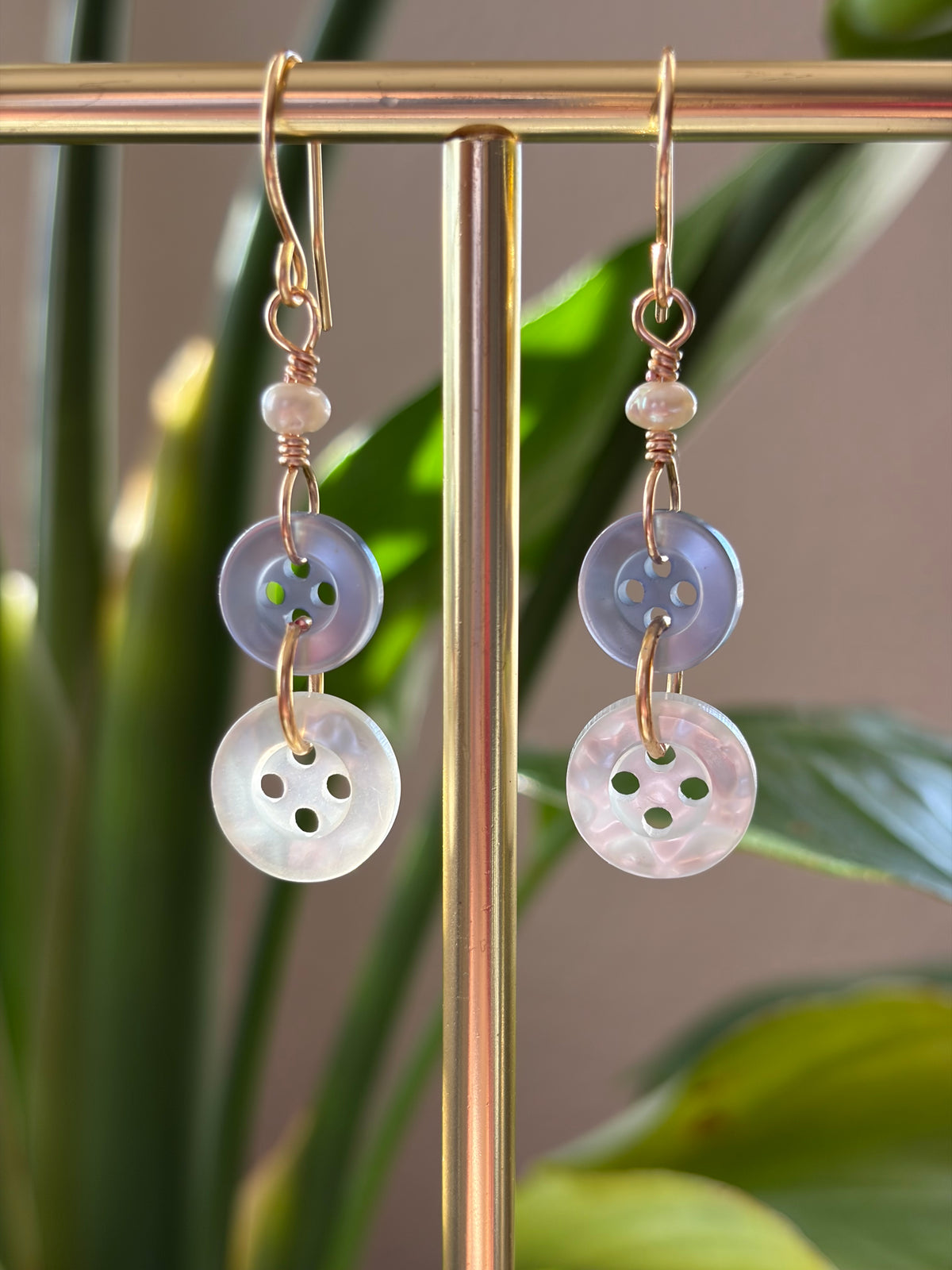 Button Earrings