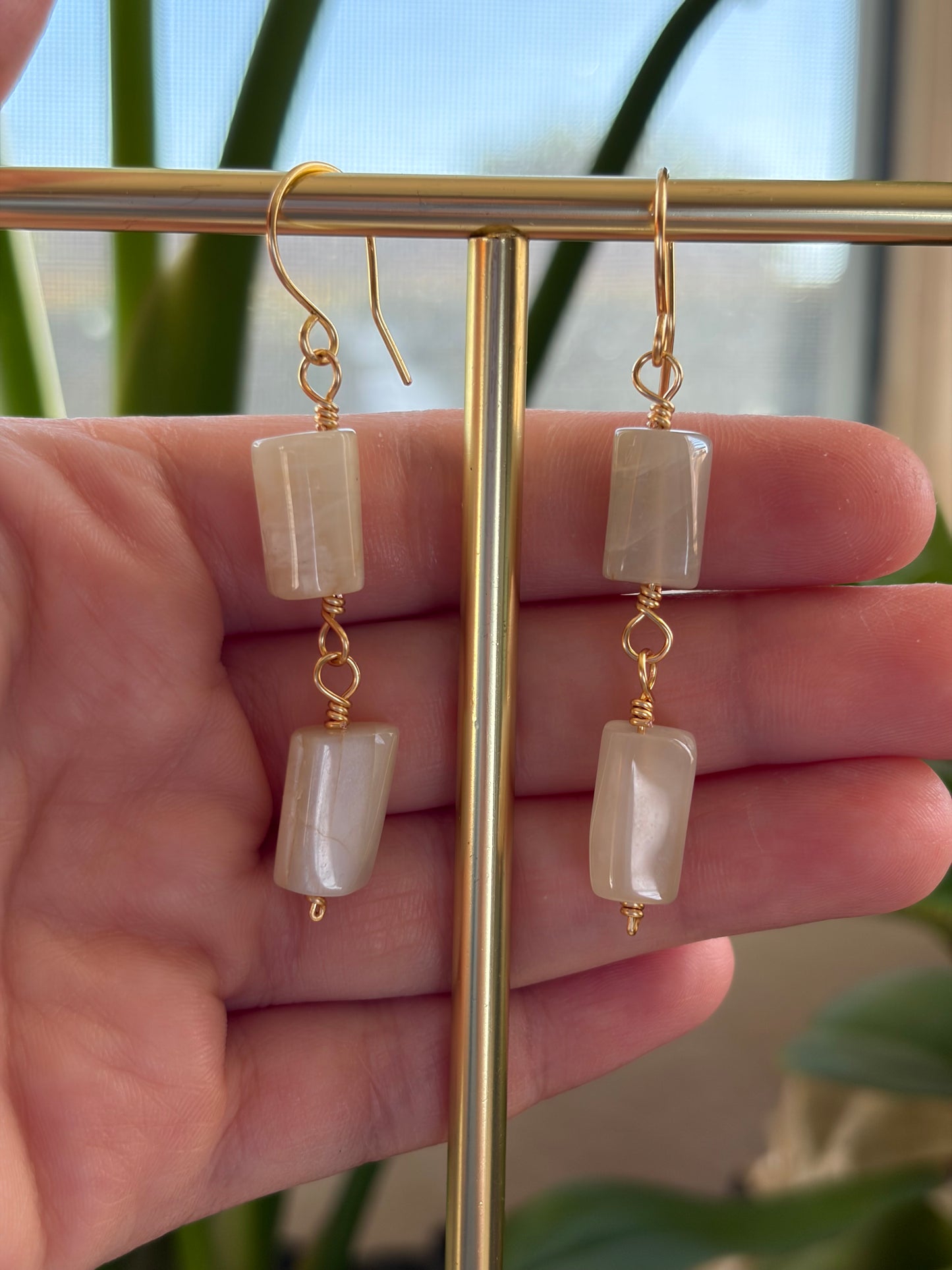 Moonstone Dangles