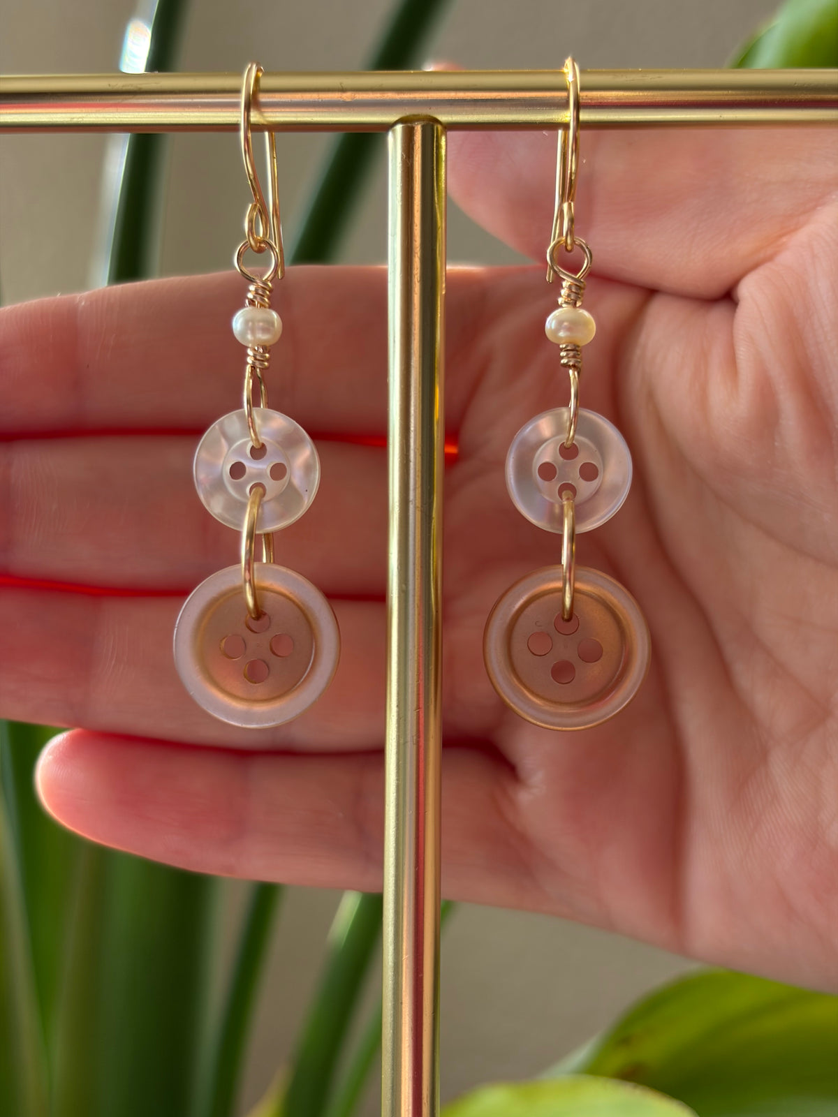 Button Earrings